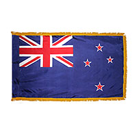 New Zealand Indoor Nylon Flag with Fringe