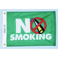 12 Inch (in) Height x 18 Inch (In) Length No Smoking Nylon Boat Flag