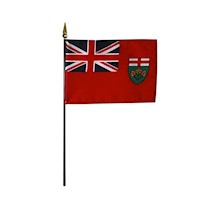 4 Inch (in) Height x 6 Inch (in) Length Ontario Nylon Desktop Flag