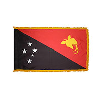 Papua New Guinea Indoor Nylon Flag with Fringe