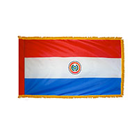 Paraguay Indoor Nylon Flag with Fringe