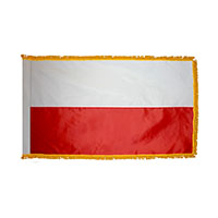 Poland Indoor Nylon Flag with Fringe