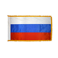 Russia Indoor Nylon Flag with Fringe