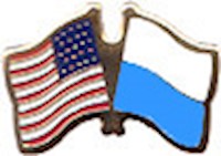 San Marino/United States of America (USA) Friendship Pin