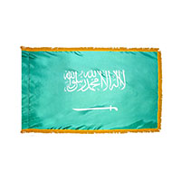 Saudi Arabia Indoor Nylon Flag with Fringe