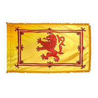 Scotland Rampant Lion Indoor Nylon Flag with Fringe