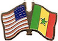 Senegal/United States of America (USA) Friendship Pin