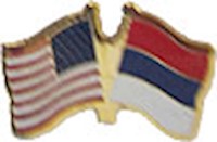 Serbia/United States of America (USA) Friendship Pin