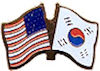 South Korea/United States of America (USA) Friendship Pin