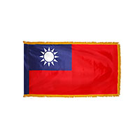 Taiwan Indoor Nylon Flag with Fringe