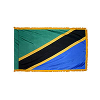 Tanzania Indoor Nylon Flag with Fringe