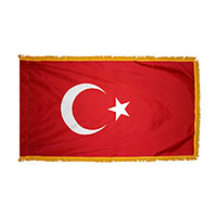 Turkey Indoor Nylon Flag with Fringe
