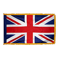 United Kingdom Indoor Nylon Flag with Fringe