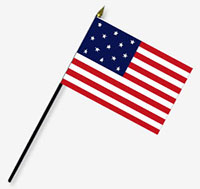 First Navy Stars/stripes 4 Inch (in) Height x 6 Inch (in) Length Desktop Flag
