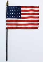 21 Star 4 Inch (in) Height x 6 Inch (in) Length United States (U.S.) Desktop Flag