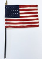 24 Star 4 Inch (in) Height x 6 Inch (in) Length United States (U.S.) Desktop Flag