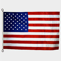 8 Feet (ft) Height x 12 Feet (ft) Length United States (U.S.) Outdoor Nylon Flag