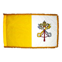 Vatican City Indoor Nylon Flag with Fringe