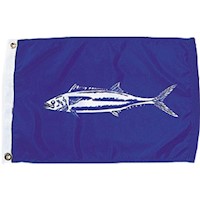 Wahoo 12 Inch (in) Height x 18 Inch (in) Length Nylon Fish Flag for Boats or Marinas