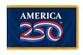 America250™ Blue Nylon Indoor Flag with Fringe