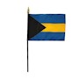 4 Inch (in) Height x 6 Inch (in) Length Bahamas Nylon Desktop Flag
