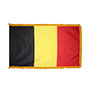 Belgium Indoor Nylon Flag with Fringe