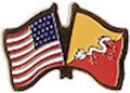 Bhutan/United States of America (USA) Friendship Pin