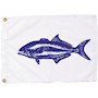 Bluefish 12 Inch (in) Height x 18 Inch (in) Length Nylon Fish Flag for Boats or Marinas