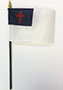 4 Inch (in) Height x 6 Inch (in) Length Christian Nylon Desktop Flag