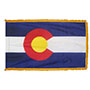 Colorado State Indoor Nylon Flag with fringe