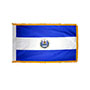 El Salvador Indoor Nylon Flag with Fringe