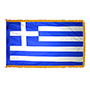 Greece Indoor Nylon Flag with Fringe