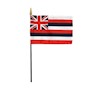4 Inch (in) Height x 6 Inch (in) Length Hawaii Nylon Desktop Flag