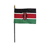 4 Inch (in) Height x 6 Inch (in) Length Kenya Nylon Desktop Flag