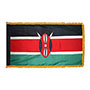 Kenya Indoor Nylon Flag with Fringe