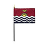 4 Inch (in) Height x 6 Inch (in) Length Kiribati Nylon Desktop Flag
