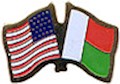 Madagascar/United States of America (USA) Friendship Pin