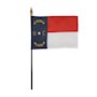 4 Inch (in) Height x 6 Inch (in) Length North Carolina Nylon Desktop Flag