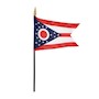 4 Inch (in) Height x 6 Inch (in) Length Ohio Nylon Desktop Flag