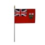 4 Inch (in) Height x 6 Inch (in) Length Ontario Nylon Desktop Flag