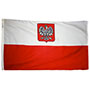 Poland Nylon Flag with Eagle