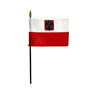 4 Inch (in) Height x 6 Inch (in) Length Poland with Eagle Nylon Desktop Flag
