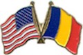 Romania/United States of America (USA) Friendship Pin