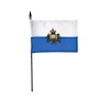 4 Inch (in) Height x 6 Inch (in) Length San Marino Nylon Desktop Flag