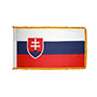 Slovak Republic Indoor Nylon Flag with Fringe