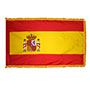 Spain Indoor Nylon Flag with Fringe
