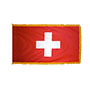 Switzerland Indoor Nylon Flag with Fringe