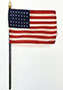 33 Star 4 Inch (in) Height x 6 Inch (in) Length United States (U.S.) Desktop Flag