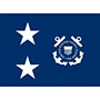 Coast Guard 2 Star Rear Admiral Upper Half Flags