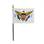 4 Inch (in) Height x 6 Inch (in) Length US Virgin Islands Nylon Desktop Flag